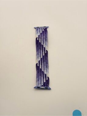 Apple Watch Band, Cotton Braided, Purple/white, New, 42/44/46/49mm
